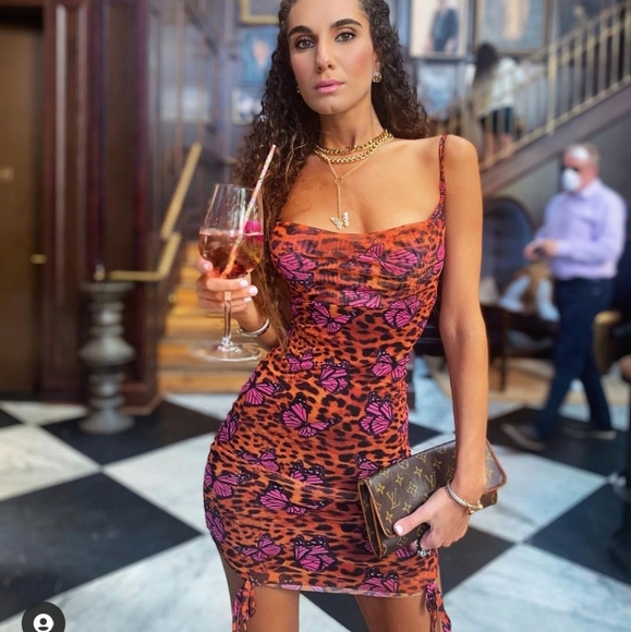 Pretty little things butterfly leopard dress - Picture 1 of 2